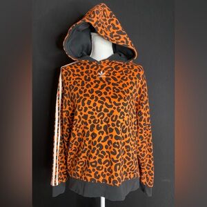 Rich mnisi Adidas Black and Orange Leopard Hoodie